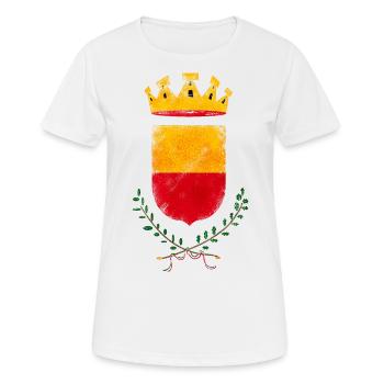 Neapel Wappen - Frauen T-Shirt atmungsaktiv - Weiß - Vorne - AI Model Female 172 dark (172cm)