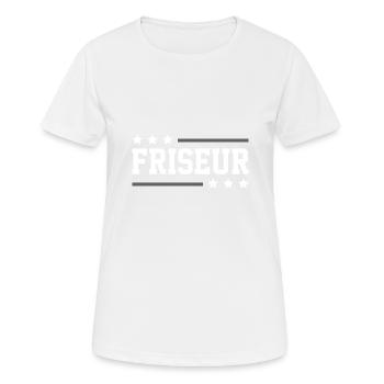 Friseur Beruf - Frauen T-Shirt atmungsaktiv - Weiß - Vorne - AI Model Female 172 dark (172cm)