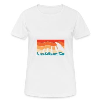 Further development of white wingsurfing - Women's Breathable T-Shirt - white - Front - AI Model Female 172 dark (172cm)