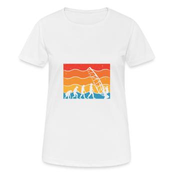 Further development of the white windsurfer - Women's Breathable T-Shirt - white - Front - AI Model Female 172 dark (172cm)