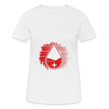 Sunset with white drops of blood - Women's Breathable T-Shirt - white - Front - AI Model Female 172 dark (172cm)