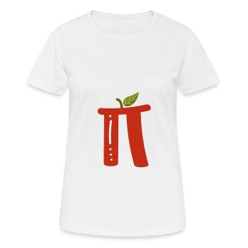 Pi comme une pomme rouge en blanc - T-shirt respirant Femme - blanc - Devant - AI Model Female 172 dark (172cm)