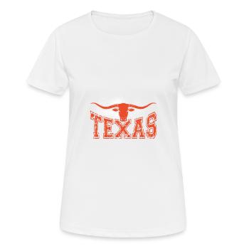 Texas Beef Longhorn White - Women's Breathable T-Shirt - white - Front - AI Model Female 172 dark (172cm)