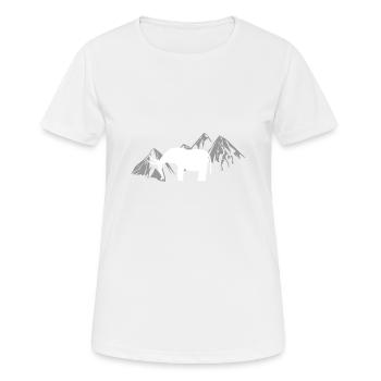 mammouth - T-shirt respirant Femme - blanc - Devant - AI Model Female 172 dark (172cm)