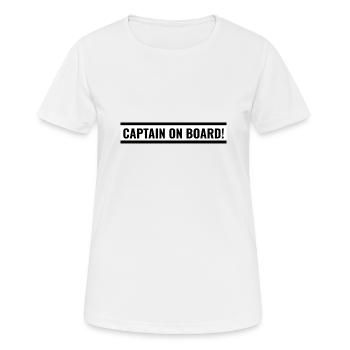 Captain on Board! - Frauen T-Shirt atmungsaktiv - Weiß - Vorne - AI Model Female 172 dark (172cm)