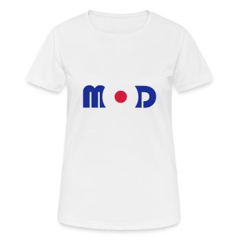 Mod Logo - Frauen T-Shirt atmungsaktiv - Weiß - Vorne - AI Model Female 172 dark (172cm)