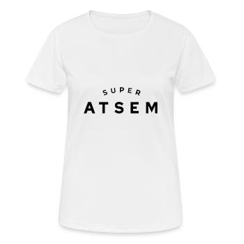 Super ATSEM - T-shirt respirant Femme - blanc - Devant - AI Model Female 172 dark (172cm)