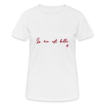 Life is Beautiful T-shirt - Women's Breathable T-Shirt - white - Front - AI Model Female 172 dark (172cm)