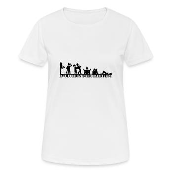 Evolution Schützenfest - Frauen T-Shirt atmungsaktiv - Weiß - Vorne - AI Model Female 172 dark (172cm)