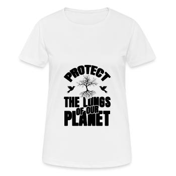 naturschutz umweltschutz - Frauen T-Shirt atmungsaktiv - Weiß - Vorne - AI Model Female 172 dark (172cm)