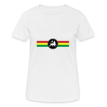 Drapeau Rasta Reggae Lion reggaeton - T-shirt respirant Femme - blanc - Devant - AI Model Female 172 dark (172cm)