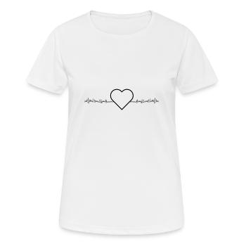 Coeur Coeur Coeur Amour Cadeau - T-shirt respirant Femme - blanc - Devant - AI Model Female 172 dark (172cm)