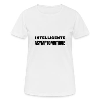 intelligente asymptomatique - T-shirt respirant Femme - blanc - Devant - AI Model Female 172 dark (172cm)