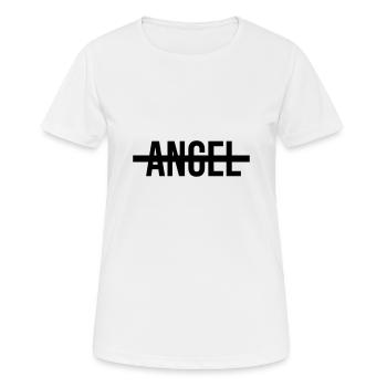 No Angel - Frauen T-Shirt atmungsaktiv - Weiß - Vorne - AI Model Female 172 dark (172cm)