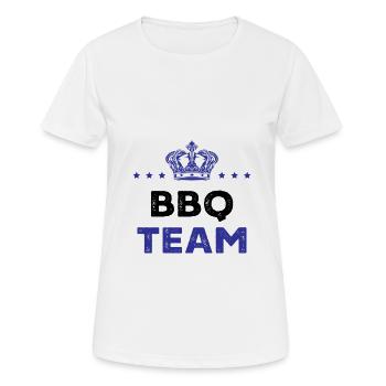 Équipe Bbq - T-shirt respirant Femme - blanc - Devant - AI Model Female 172 dark (172cm)