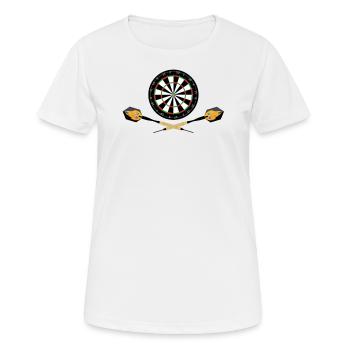 jeu de fléchettes - T-shirt respirant Femme - blanc - Devant - AI Model Female 172 dark (172cm)