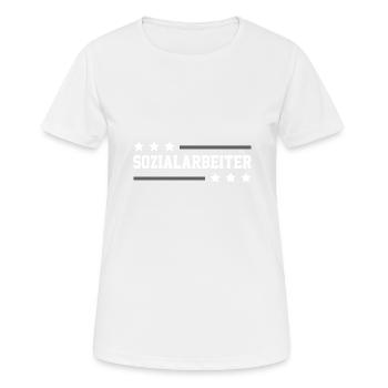 Sozialarbeiter Beruf - Frauen T-Shirt atmungsaktiv - Weiß - Vorne - AI Model Female 172 dark (172cm)