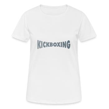 KICKBOXING - Frauen T-Shirt atmungsaktiv - Weiß - Vorne - AI Model Female 172 dark (172cm)