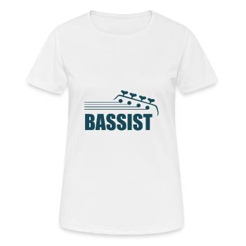 Musik Music bassist Bass - Women's Breathable T-Shirt - white - Front - AI Model Female 172 dark (172cm)