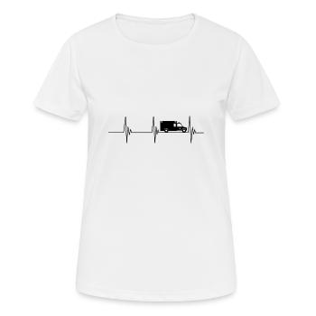 Ambulance Puls Urgences Cadeau - T-shirt respirant Femme - blanc - Devant - AI Model Female 172 dark (172cm)