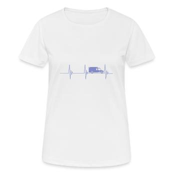 Krankenwagen Puls Notarzt Geschenk Medizin - Frauen T-Shirt atmungsaktiv - Weiß - Vorne - AI Model Female 172 dark (172cm)