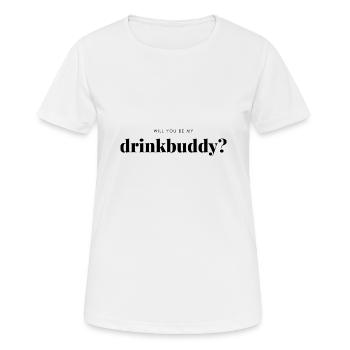 Copain de boisson - T-shirt respirant Femme - blanc - Devant - AI Model Female 172 dark (172cm)