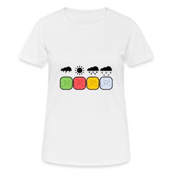 Weather bike - Women's Breathable T-Shirt - white - Front - AI Model Female 172 dark (172cm)