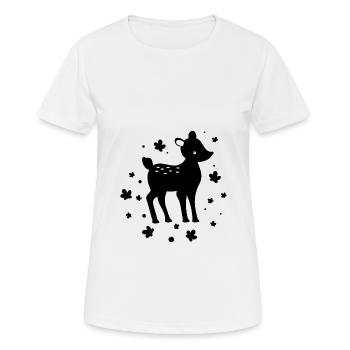 Rehkitz - Zootier Tierfreund Naturschutz - Frauen T-Shirt atmungsaktiv - Weiß - Vorne - AI Model Female 172 dark (172cm)