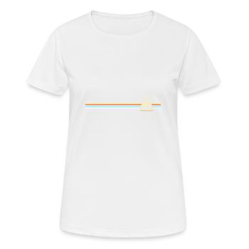 Tischtennis - Frauen T-Shirt atmungsaktiv - Weiß - Vorne - AI Model Female 172 dark (172cm)