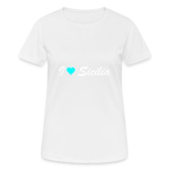 Sicile - T-shirt respirant Femme - blanc - Devant - AI Model Female 172 dark (172cm)