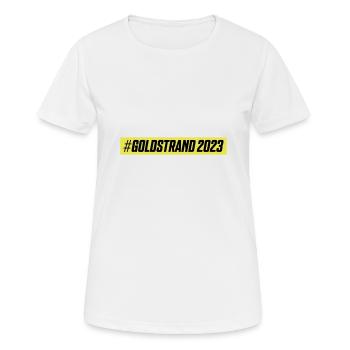 Sables d’or 2023 (Garantie du prix le plus bas) - T-shirt respirant Femme - blanc - Devant - AI Model Female 172 dark (172cm)