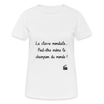 La classe mondiale... Le Dîner de cons - Culte - T-shirt respirant Femme - blanc - Devant - AI Model Female 172 dark (172cm)