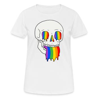 Braver avec fierté - T-shirt respirant Femme - blanc - Devant - AI Model Female 172 dark (172cm)