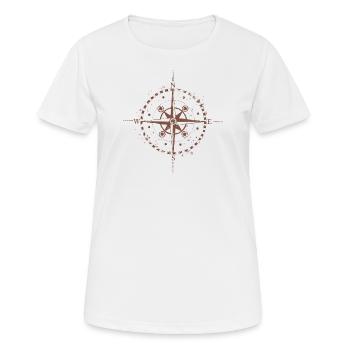 compass - Women's Breathable T-Shirt - white - Front - AI Model Female 172 dark (172cm)