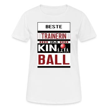 Beste Kinball Trainerin Danke Kinballtrainerin - Frauen T-Shirt atmungsaktiv - Weiß - Vorne - AI Model Female 172 dark (172cm)