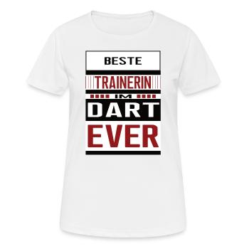 Dart Trainerin Beste Darttrainerin Team - Frauen T-Shirt atmungsaktiv - Weiß - Vorne - AI Model Female 172 dark (172cm)