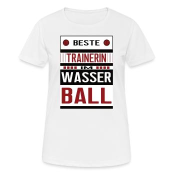 Wasserball Trainerin Beste Wasserballtrainerin - Frauen T-Shirt atmungsaktiv - Weiß - Vorne - AI Model Female 172 dark (172cm)