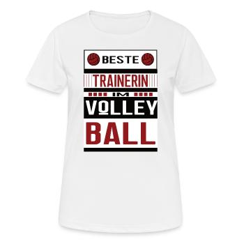 Volleyball Trainerin Beste Volleyballtrainerin - Frauen T-Shirt atmungsaktiv - Weiß - Vorne - AI Model Female 172 dark (172cm)