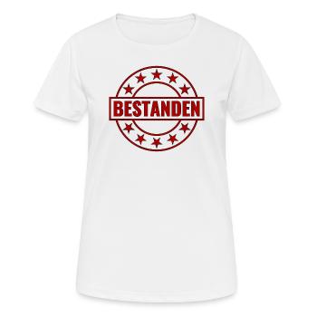 Bestanden Stempel - Frauen T-Shirt atmungsaktiv - Weiß - Vorne - AI Model Female 172 dark (172cm)