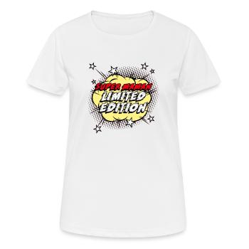 super maman édition limitée - T-shirt respirant Femme - blanc - Devant - AI Model Female 172 dark (172cm)