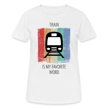 Train Ferroviaire Cheminots Trains Conducteurs de train - T-shirt respirant Femme - blanc - Devant - AI Model Female 172 dark (172cm)