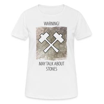 Stonemason Stone Sculptor Saying - Women's Breathable T-Shirt - white - Front - AI Model Female 172 dark (172cm)