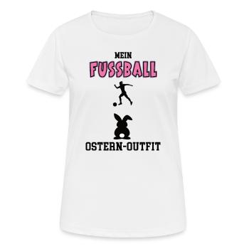 Fussball Spielerin Fussballerin Oster Geschenk - Frauen T-Shirt atmungsaktiv - Weiß - Vorne - AI Model Female 172 dark (172cm)