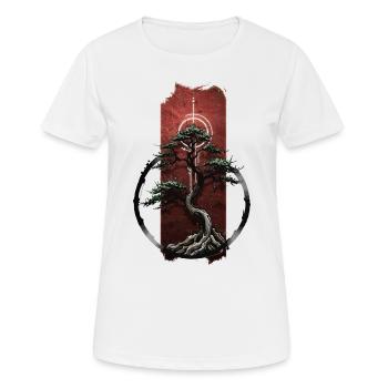 Ruhiges Zen: Ruhiger Bonsaibaum - Frauen T-Shirt atmungsaktiv - Weiß - Vorne - AI Model Female 172 dark (172cm)