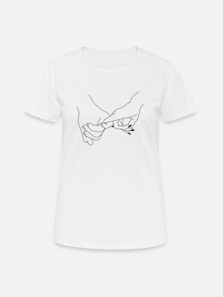 Hand in Hand - Liebe - hands - Frauen T-Shirt atmungsaktiv - Weiß