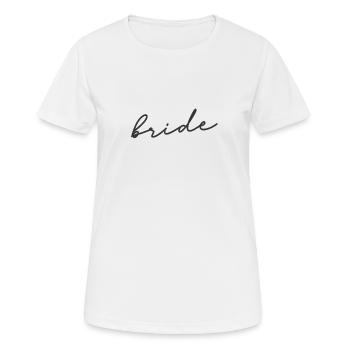 Chemise de mariée JGA partie de poule - T-shirt respirant Femme - blanc - Devant - AI Model Female 172 dark (172cm)