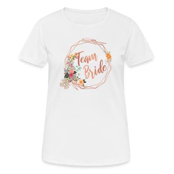 Team Bride - Frauen T-Shirt atmungsaktiv - Weiß - Vorne - AI Model Female 172 dark (172cm)