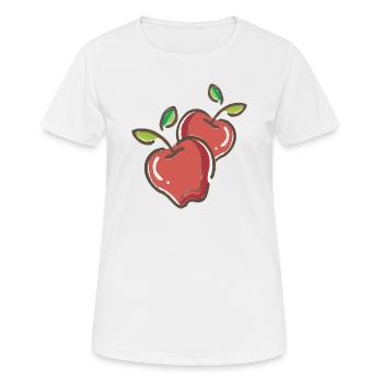Apples - Women's Breathable T-Shirt - white - Front - AI Model Female 172 dark (172cm)