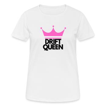 Drift World DRIFT QUEEN Frauen - Frauen T-Shirt atmungsaktiv - Weiß - Vorne - AI Model Female 172 dark (172cm)
