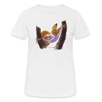 Chillout Nuts - Frauen T-Shirt atmungsaktiv - Weiß - Vorne - AI Model Female 172 dark (172cm)